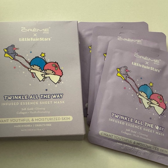 New Pack of The Creme Shop Little Twin Stars 3 Sheet Mask BV14 - Picture 1 of 1